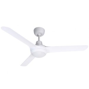Spyda Ceiling Fan with Dimmable CCT LED Light - Satin White 50"
