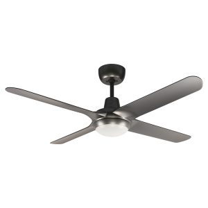 Spyda 4 Blade Ceiling Fan with Dimmable CCT LED Light - Titanium 50"