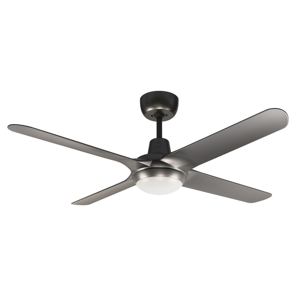 Spyda 4 Blade Ceiling Fan with Dimmable CCT LED Light - Titanium 56"