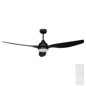 Bahama Smart DC Ceiling Fan with CCT LED Light & Remote - Black 52"