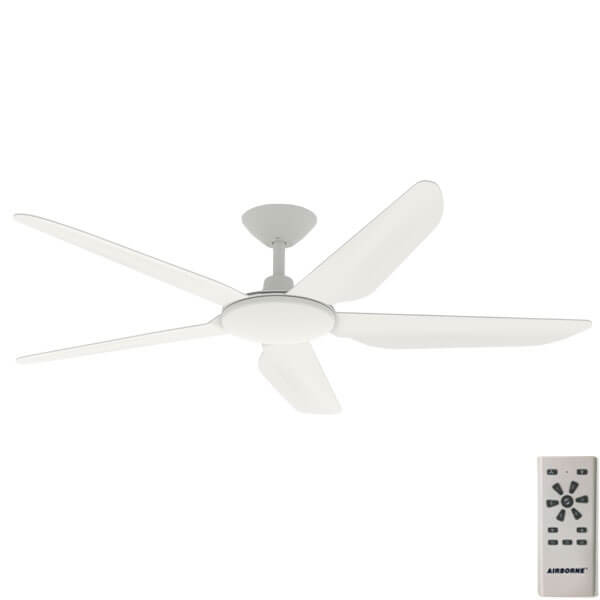 Airborne Storm DC Ceiling Fan with Remote - White 52"