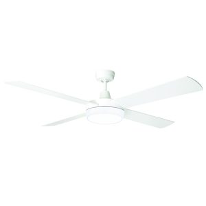 Tempest Supreme Ceiling Fan with CCT LED Light - White 52"
