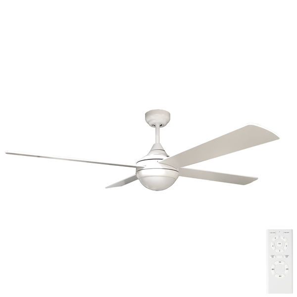 Brilliant Tempo DC Ceiling Fan with Remote & LED Light - White 48"