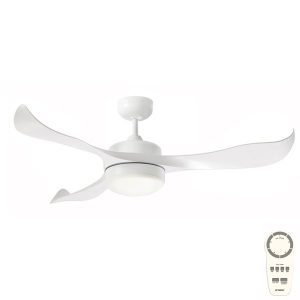 Martec Scorpion DC Ceiling Fan with LED Light & Remote - White 52"