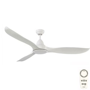 Wave DC Ceiling Fan with Remote - Satin White 60"