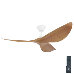 Cabarita DC Ceiling Fan with Remote - White with Bamboo Blades 50"