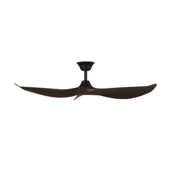 Cabarita DC Ceiling Fan with Remote - Black with Koa Blades 50"