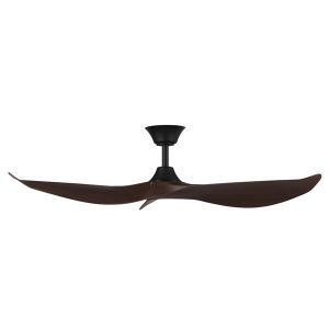 Cabarita DC Ceiling Fan with Remote- Black with Koa Blades 50"