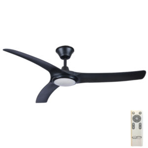 Aqua V2 IP66 Rated DC Ceiling Fan with CCT LED Light - White 52" (Remote and Wall Control)