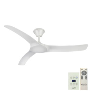 Hunter Pacific Aqua V2 IP66 Rated DC Ceiling Fan with Remote and Wall Control - Black 52"
