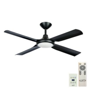 Next Creation V2 DC Ceiling Fan with LED - Matte Black 52" (Remote and Wall Control)