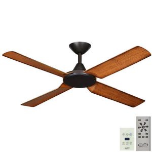 New Image DC Ceiling Fan - Black and Koa 52" (Remote and Wall Control)