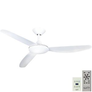 Polar DC Ceiling Fan - White 56" (Remote and Wall Control)