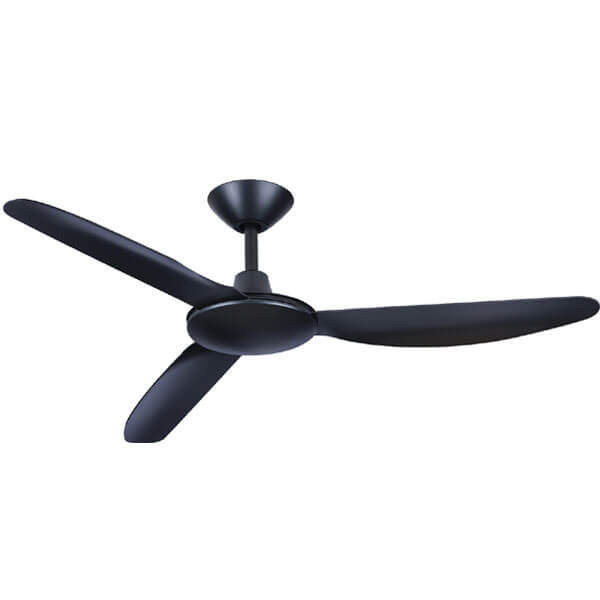 Polar DC Ceiling Fan - Matte Black 56" (Remote and Wall Control)