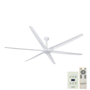 The Big Fan V2 DC Ceiling Fan - White 86" (Remote and Wall Control)