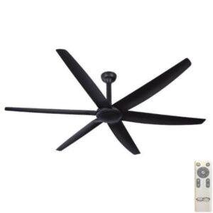The Big Fan V2 DC Ceiling Fan - Matte Black 106" (Remote and Wall Control)
