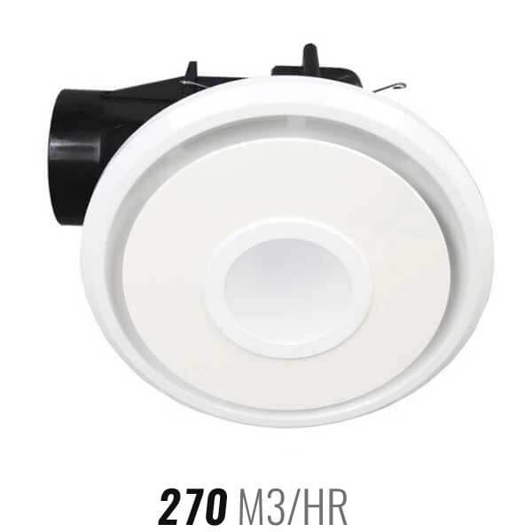 Mercator Emeline II 240 Ceiling Exhaust Fan with LED Light - Round White