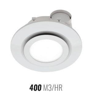 Starline Round Exhaust Fan with LED Light - White