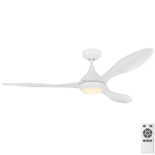 Nevis II DC LED Ceiling Fan With Remote - White 52"