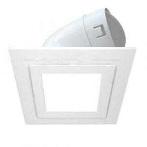 Square LED Vent with 150mm Duct Adaptor in White