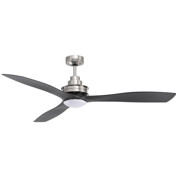 Clarence Ceiling Fan with LED - Brushed 
