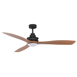 Clarence Ceiling Fan with LED Light - Oil Rubbed Bronze with Dark Timber Blades 56"