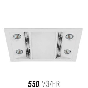 Eglo Inferno 3-in-1-Exhaust Fan with Heat and Light - White
