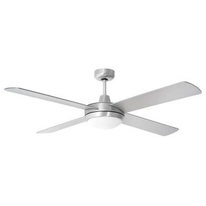 Tempest Ceiling Fan with CCT LED Light - Brushed Aluminium 52"
