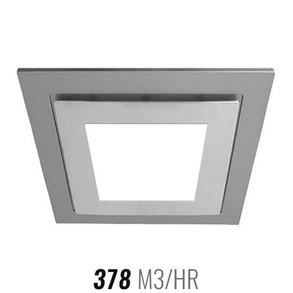 Ventair Airbus Square with LED Light 250 Ceiling Exhaust Fan Silver