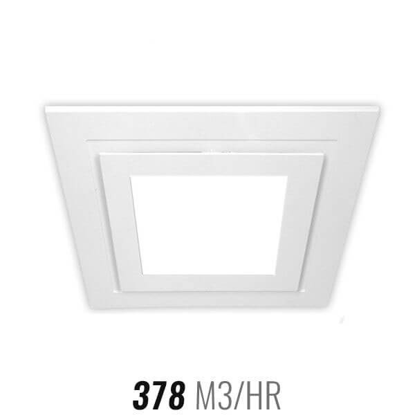 Ventair Airbus Square with LED Light 250 Ceiling Exhaust Fan White