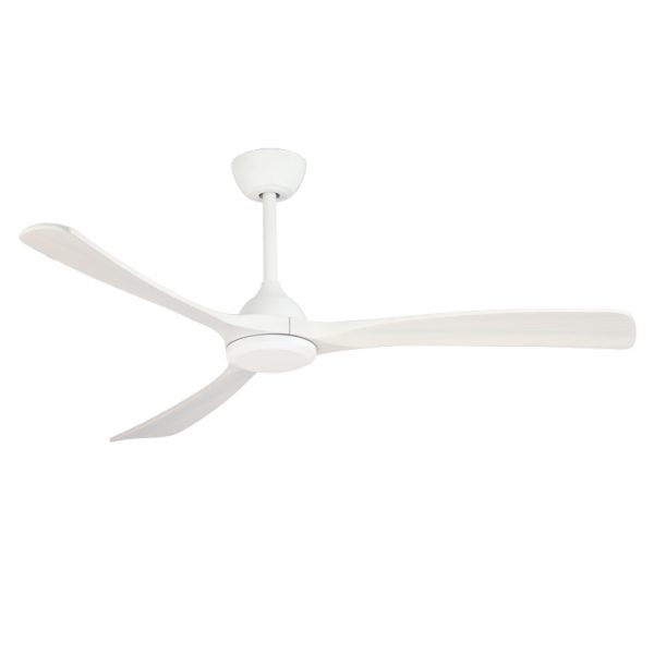 Claro Sleeper DC Ceiling Fan with Solid Timber Whitewash Blades - White 56"