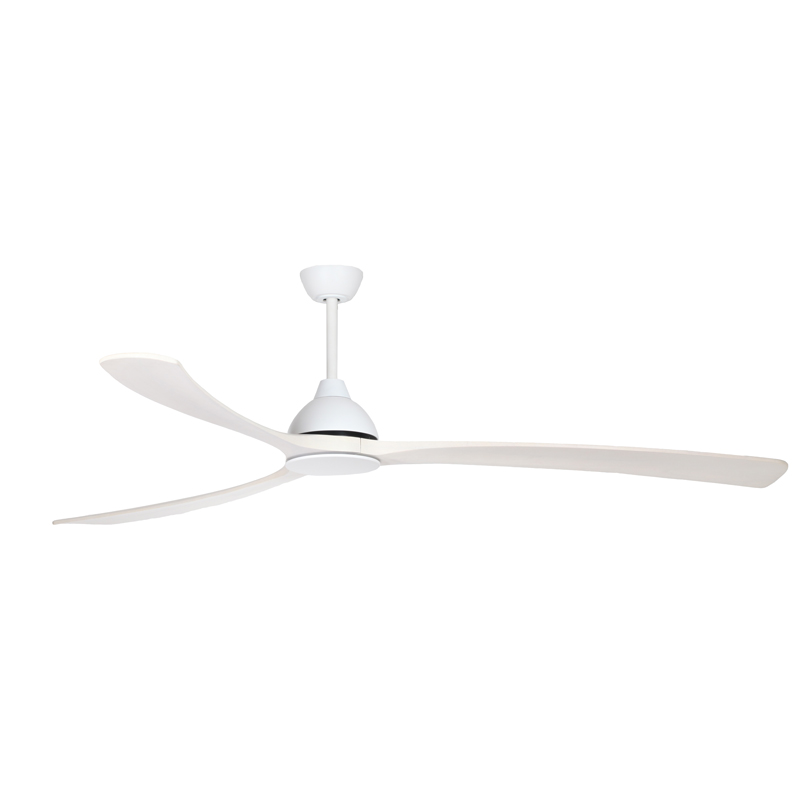 Fanco Sanctuary DC Ceiling Fan with Solid Timber Whitewash Blades - White 86"