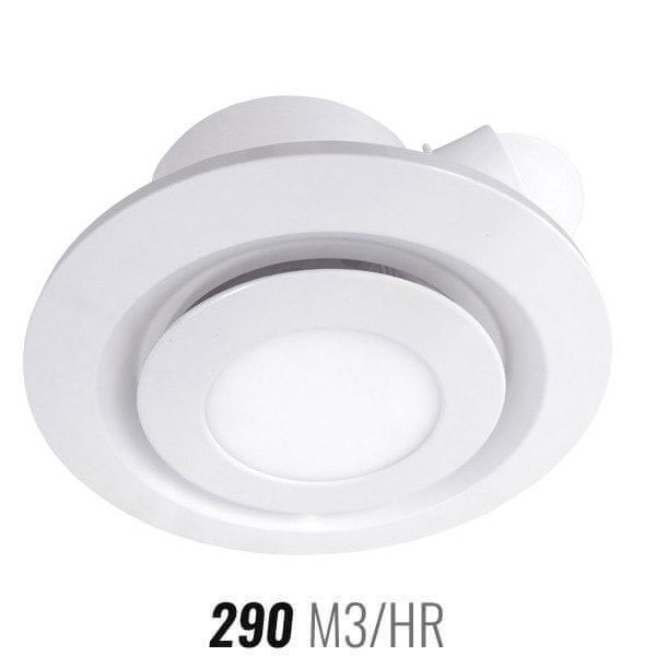 Ventair Airbus with LED Light 225 Ceiling Exhaust Fan White