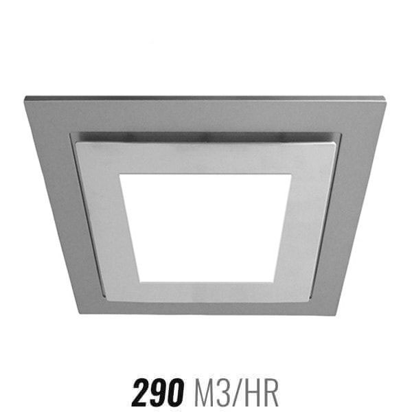 Ventair Airbus Square with LED Light 225 Ceiling Exhaust Fan Silver