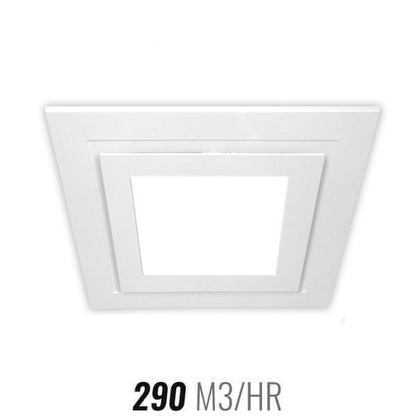 Ventair Airbus Square with CCT LED Light 225 Ceiling Exhaust Fan White