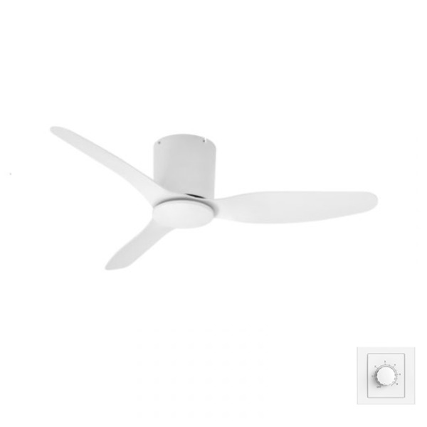 Fanco Studio DC Low Profile Ceiling Fan with Wall Control - White 48"