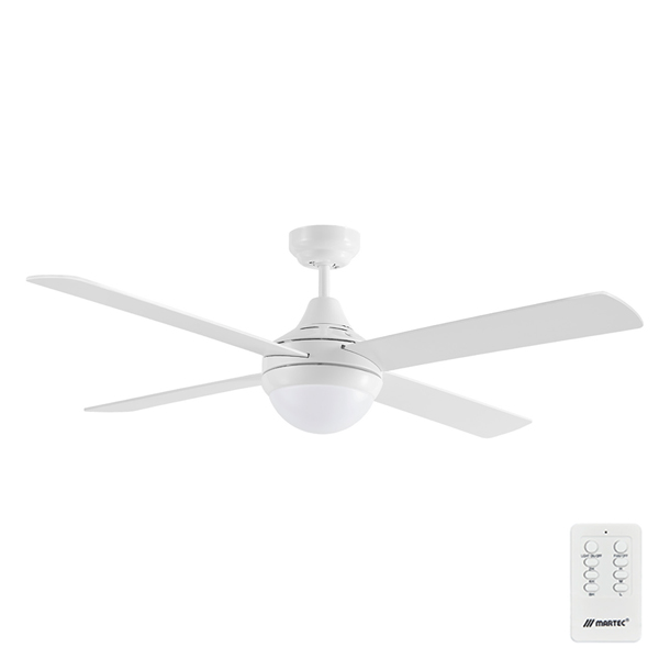 Martec Link AC Ceiling Fan with E27 Light & Remote - White 48"