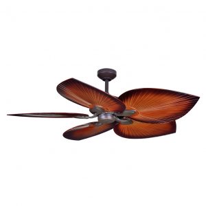 Tropicana Outdoor Ceiling Fan – Oil Rubbed Bronze with Palm Brown Blades 54″