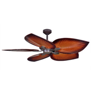 Three Sixty Tropicana AC Outdoor Ceiling Fan – Oil Rubbed Bronze with Brown Blades 54″