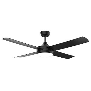 Airborne Breeze Silent DC Ceiling Fan with CCT LED Light - Black 52"