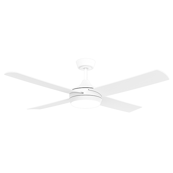 Airborne Breeze Silent DC Ceiling Fan with CCT LED Light - White 52"