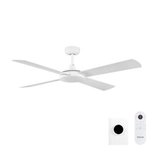 Fanco Eco Silent Deluxe DC Ceiling Fan with Wall Control & Remote/SMART - White 56"