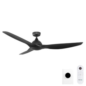 Fanco Horizon High Airflow DC Ceiling Fan with Wall Control & Remote/SMART - Black 64"