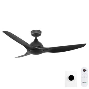Fanco Horizon High Airflow DC Ceiling Fan with Wall Control & Remote/SMART - Black 52"