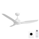 Fanco Horizon High Airflow DC Ceiling Fan with Wall Control & Remote/SMART - White 52"