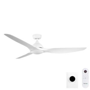 Fanco Horizon High Airflow DC Ceiling Fan with Wall Control & Remote/SMART - White 64"