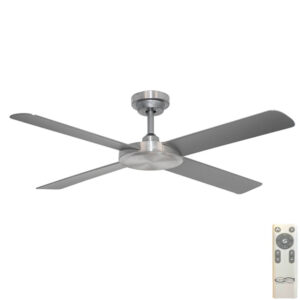 Hunter Pacific Pinnacle V2 DC Ceiling Fan - Brushed Aluminium 52" (Remote and Wall Control)