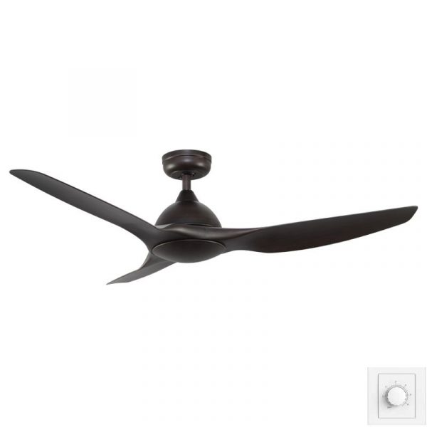 Fanco Horizon High Airflow DC Ceiling Fan with Wall Control - Textured Bronze 52"