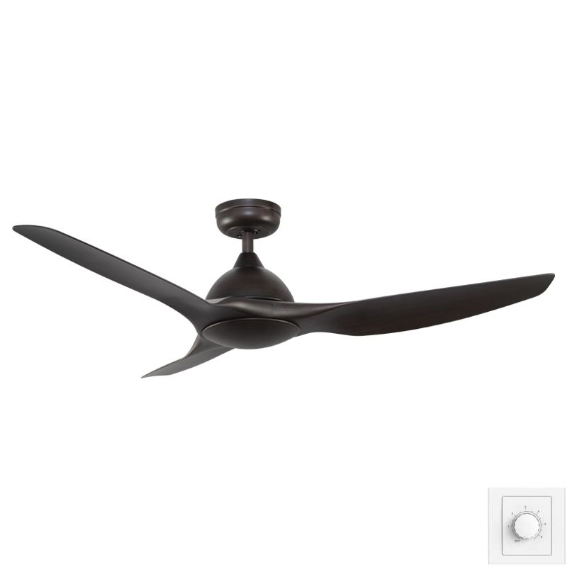 Fanco Horizon High Airflow DC Ceiling Fan with Wall Control Textured Bronze 52″