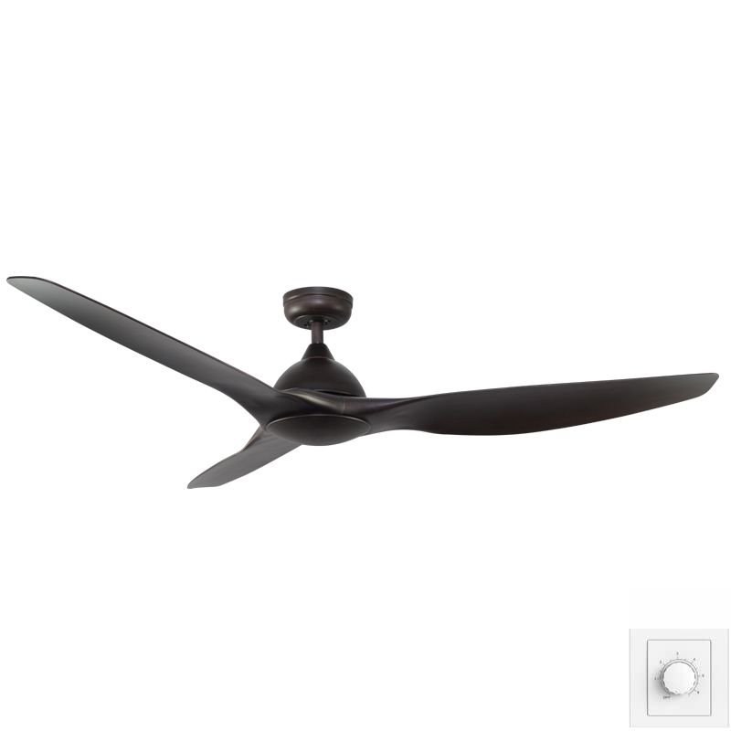Fanco Horizon High Airflow DC Ceiling Fan with Wall Control - Textured Bronze 64"